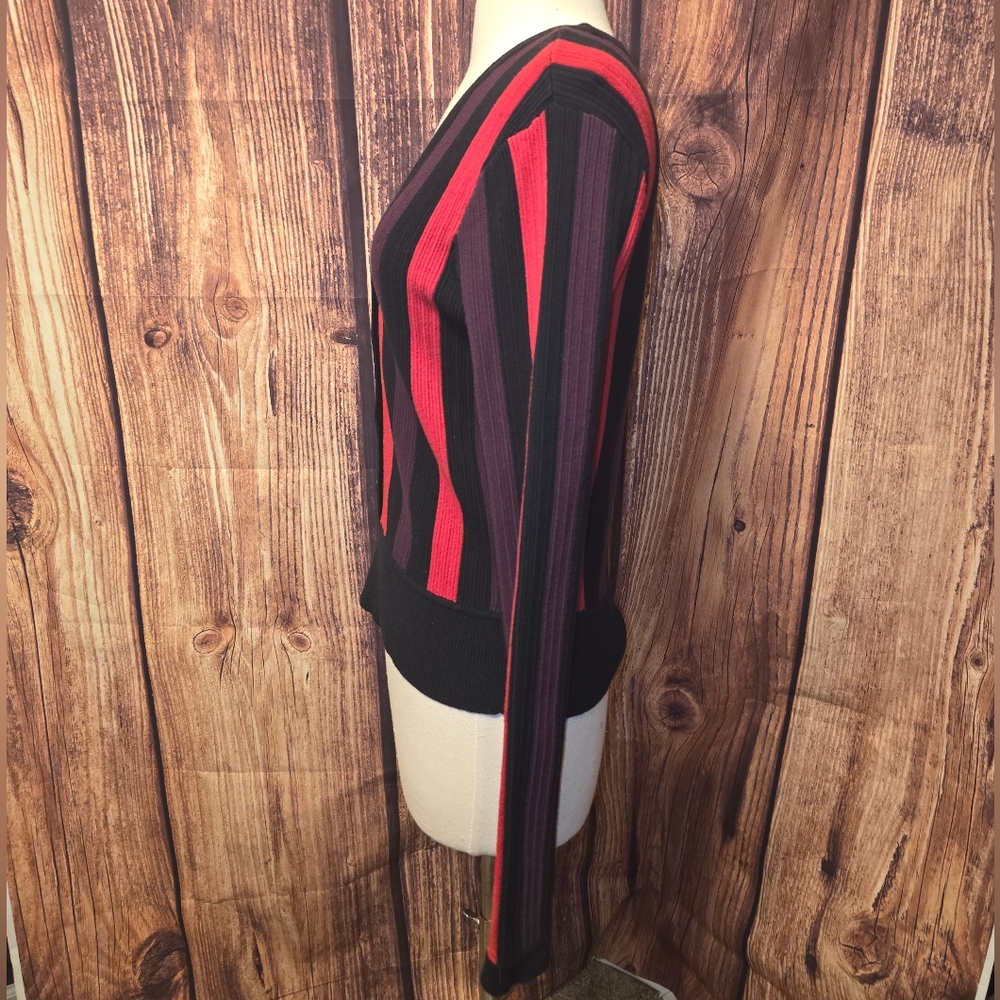 CAbi Royal Pullover Size M Multi Stripe - Picture 3 of 9